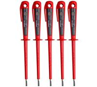 H+H Werkzeug 45900 - Comprobador de tensión y fase (hasta 250 V, certificado GS, fabricado en Alemania, 190 mm), color rojo y negro