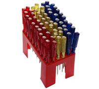 H+H Werkzeug 900 - Juego de destornilladores de radio (60 piezas, 100 mm, 120 mm, 140 mm), color rojo, amarillo y azul