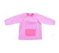 H HANSEL HOME Bata Escolar Baby Escolar Babi para Colegio Infantil Sin Botones Niño y Niña Elástica en Puño y Cuello - Rosa 1-2 años