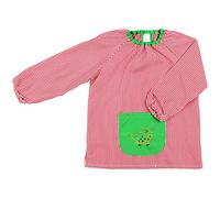 H HANSEL HOME Bata Escolar Baby Escolar Babi para Colegio Infantil Sin Botones Niño y Niña Elástica en Puño y Cuello - Rojo 6-7 Años