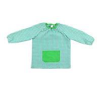 H HANSEL HOME Bata Escolar Baby Escolar Babi para Colegio Infantil Sin Botones Niño y Niña Elástica en Puño y Cuello - Verde 1-2 años