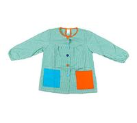 H HANSEL HOME Bata Escolar Infantil Baby Infantil de Cuadros Pequeños (Verde, 5-6 años)