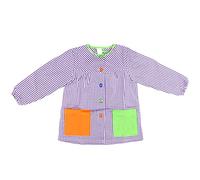 H HANSEL HOME Bata Escolar Infantil Multicolor Baby Infantil de Cuadros - (5-6 años, Lila)