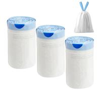 H HANSEL HOME Bolsa de Basura 30L Resistente Antigoteo Con Cinta de Autocierre, Bolsas de Basura Aroma Fresh Linen 53x58cm- Blanco Azul, 3 Rollos, 270 Bolsas