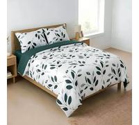 H HANSEL HOME Juego de Funda Nórdica Cama 150-4 Piezas - Microfibra Transpirable - Funda Edredón 220x240 cm, Bajera 150x200+30 cm, 2 Fundas de Almohada 50x75 cm - Estampada Olivo
