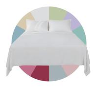 H HANSEL HOME Juego de Sábanas Cama 150x190/200cm 4 Piezas, Microfibra Extra Suave, Bajera Ajustable, Encimera, 2 Fundas de Almohada - Color Aleatorio, Envío según Disponibilidad