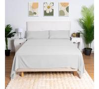 H HANSEL HOME Juego de Sábanas Cama 90, Juego Sábanas 90x190/200cm 3 Piezas, Microfibra Extra Suave, Sábanas Bajera Ajustable, Encimera, Funda de Almohada - Juego Sabanas Gris
