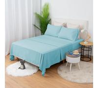 H HANSEL HOME Juego de Sábanas Cama 90cm 3 Piezas 100% Microfibra Transpirable Duradero Ultra Suave - Incluye 1 Encimera, 1 Bajera Ajustable y 1 Funda de Almohada - Verde Menta
