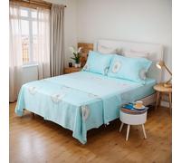 H HANSEL HOME Juego de Sábanas de Microfibra 3 Piezas para Cama 90cm Transpirable - Incluye 1 Encimera, 1 Bajera Ajustable y 1 Funda de Almohada - Diente de León
