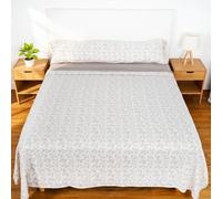 H HANSEL HOME Juego de Sábanas Termicas 3 Piezas Pirineo para Cama de 135x190cm, Sábanas Polares de Invierno Ultra Suave, Incluye Sabana Bajera + Encimera + Funda de Almohada - Ramo Lila