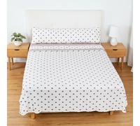 H HANSEL HOME Juego de Sábanas Termicas 3 Piezas Pirineo para Cama de 150x190cm, Sábanas Polares de Invierno Ultra Suave, Incluye Sabana Bajera + Encimera + Funda de Almohada - Circulo Rosa