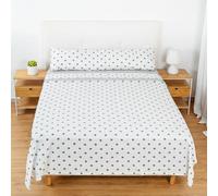H HANSEL HOME Juego de Sábanas Termicas 3 Piezas Pirineo para Cama de 150x190cm, Sábanas Polares de Invierno Ultra Suave, Incluye Sabana Bajera + Encimera + Funda de Almohada - Circulo Gris
