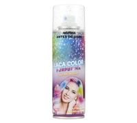 H HANSEL HOME Laca con Purpurina para el Pelo Temporal - Fácil de Lavar, Brillo Deslumbrante para Todo Tipo de Cabello, Purpurina Plata, 125ml x 1 unidad