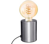 H HANSEL HOME Lámpara de Mesa, Lámparas de Mesita de Noche, Plateado, Base Metal, Lámpara para Escritorio, Salón, Oficina, Comedor, Dormitorio, Bombilla no Incluida, 9 x 10,5 cm