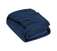 H HANSEL HOME Manta de Franela 130x160cm para Sofá Extrasuave al Tacto, Manta Sofá Microfibra, Manta Polar para Cama, para Toda Estación - Azul