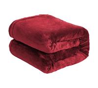 H HANSEL HOME Manta para Sofá Extrasuave Microfibra, Manta Sofa Franela, Manta Polar para Cama, para Toda Estación - Rojo,130x160cm