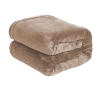 H HANSEL HOME Manta para Sofá Extrasuave Microfibra, Manta Sofa Franela, Manta Polar para Cama, para Toda Estación, 130x160cm - Beige