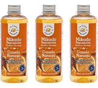 H HANSEL HOME Mikado Reposicion 250 Ml Sin Varillas (Canela Naranja, 3 Pcs)