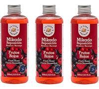 H HANSEL HOME Mikado Reposicion 250 Ml Sin Varillas (Frutos Rojos, 3 Pcs)