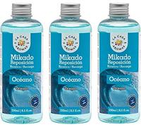 H HANSEL HOME Mikado Reposicion 250 Ml Sin Varillas (Océano, 3 Pcs)