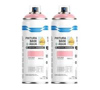 H HANSEL HOME Pintura Spray Base Agua 400ml - Para Muebles, Metal, Plástico y Madera - Ecológica y Sin Olor, Colores Duraderos - Rosa Amor, 2 unidades