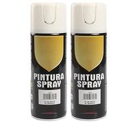 H HANSEL HOME Pintura Spray Blanco Fluorescente 400 Ml - Pack de 2 Unidades