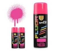 H HANSEL HOME Pintura Spray Fucsia Fluorescente 400 Ml - Pack de 3 Unidades