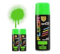 H HANSEL HOME Pintura Spray Verde Fluorescente 400 Ml - Pack de 3 Unidades