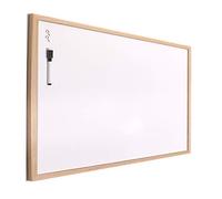 H HANSEL HOME - Pizarra Blanca con Marco de Madera Natural - 30X40 cm