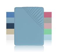 H HANSEL HOME Sábana Bajera Ajustable Cama 105 - Altura 28cm - Microfibra Suave y Transpirable - Sábanas Bajeras Ajustables - Sábana Bajera 105x190/200cm - Azul