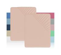 H HANSEL HOME Sábana Bajera Ajustable Cama 135 - Altura 30cm - Microfibra Suave y Transpirable - Sábanas Bajeras Ajustables - Sábana Bajera 135x190/200cm - Rosa Claro - 2 Unidades