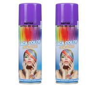 H HANSEL HOME Spray Pelo Color Temporal - Fácil de Lavar, Brillo Deslumbrante para Todo Tipo de Cabello, Morado, 125ml x 2 unidades