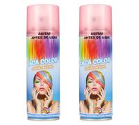 H HANSEL HOME Spray Pelo Color Temporal - Fácil de Lavar, Brillo Deslumbrante para Todo Tipo de Cabello, Rosa, 125ml x 2 unidades