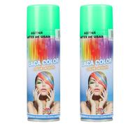H HANSEL HOME Spray Pelo Color Temporal - Fácil de Lavar, Brillo Deslumbrante para Todo Tipo de Cabello, Verde, 125ml x 2 unidades