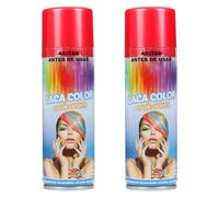 H HANSEL HOME Spray Pelo Color Temporal - Fácil de Lavar, Brillo Deslumbrante para Todo Tipo de Cabello, Rojo, 125ml x 2 unidades