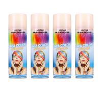 H HANSEL HOME Spray Pelo Color Temporal - Fácil de Lavar, Brillo Deslumbrante para Todo Tipo de Cabello, Rosa Claro, 125ml x 4 unidades