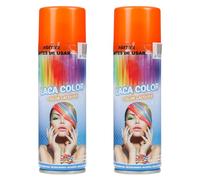 H HANSEL HOME Spray Pelo Color Temporal - Fácil de Lavar, Brillo Deslumbrante para Todo Tipo de Cabello, Naranja, 125ml x 2 unidades