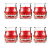 H HANSEL HOME Vela Perfumada en Vaso de Yogurt - Duración de 24 Horas, 7 x 6 cm, Frutas del Bosque, 100g x 6 unidades