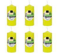 H HANSEL HOME Vela Taco Perfumada, 25 Horas de Duración, 11 x 4,7 cm, Velas Amarillas, Lemongrass 140g x 6 unidades