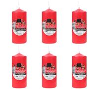 H HANSEL HOME Vela Taco Perfumada, 25 Horas de Duración, 11 x 4,7 cm, Velas Rojas, Frutas del Bosque 140g x 6 unidades