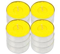 H HANSEL HOME Velas de Té Citronela Grande, Tealight Citronela Perfumada Antimosquitos Velas Cintronela- Pack 12 Velas, 10 Horas de Combustión