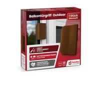 h heicko Tirador de puerta de balcón rectangular de plástico, tirador para puerta de terraza y balcón, 70 x 45 x 12 mm, distancia entre orificios de 48 mm, fuerza de tracción 60 kN, estabilizado a los
