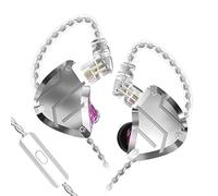 H HIFIHEAR CCA C10 Pro - Monitor intrauditivo, HiFi 1DD 4BA híbrido Cinco Controladores, Carcasa de aleación de Zinc+cavidad de Resina con Cable CPin de 0,75 mm Cable (con micrófono, C10pro púrpura)