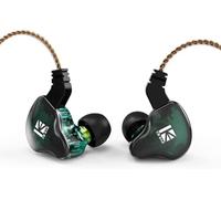 H HIFIHEAR KBEAR KS2 - Auriculares in-Ear, IEM 1BA 1DD estéreo Alta fidelidad Auriculares híbridos con cancelación de Ruido, Cable extraíble para Correr (sin micrófono,Verde)