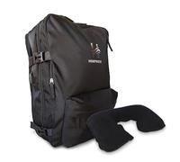 H Himprox Mochila de Viaje 43x30x20 cm + Cojín Cervical Hinchable - Equipaje de Mano para Cabina - Mochila Impermeable con Puerto USB y Compartimento para Portátil 15,6” - Unisex