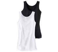 H.I.S Camiseta térmica 'Cotton made in Africa' negro / blanco L negro / blanco