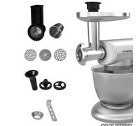 H.Koenig AC8 Stand Mixer para KM80S AC8-Juego de Accesorios para Robot de Cocina multifunción, Color Plateado, Acero Inoxidable, plástico
