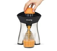 H.Koenig AGR60 Exprimidor Eléctrico para Cítricos y Naranjas Profesional, 60 W, Libre de BPA, Servicio Directo, Vertido Continuo, Sistema Antigoteo, Acero Inoxidable, Gris.