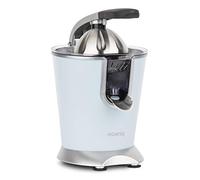 H.Koenig AGR86 Exprimidor Eléctrico para Zumos de Cítricos y Naranjas, Con Brazo Articulado Profesional, 160 W, Libre de BPA, Sistema Antigoteo, Silencioso, Acero Inoxidable Acabado Azul Cielo Mate
