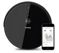 H.Koenig Gyro+ WaterMop robot aspirador conectado Wifi SWRC130 mopa limpiadora Inteligente Potente Silencioso Rápido, Autónomo 120min, 4 ciclos, programa semanal, filtro HEPA